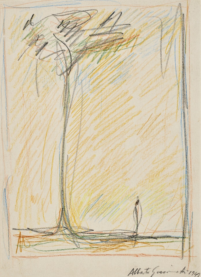 L'arbre (recto and verso) by Alberto Giacometti