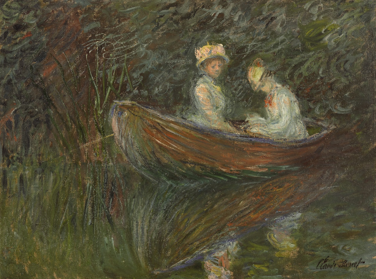 Deux femmes en barque by Claude Monet