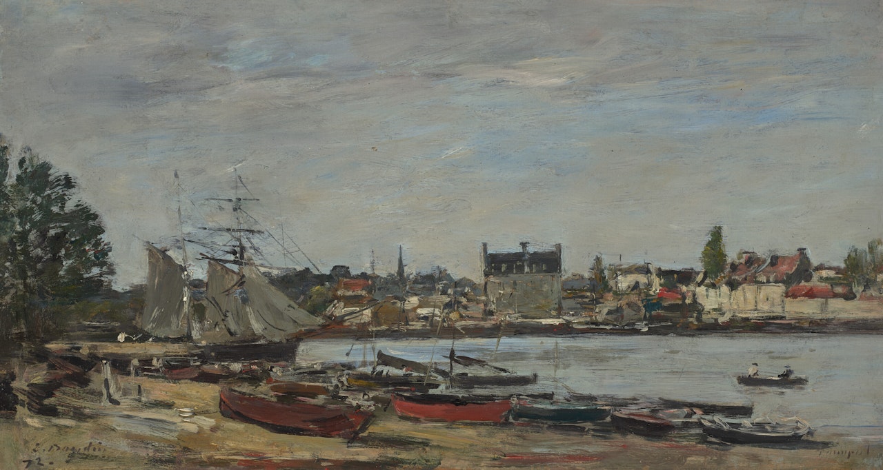 Paimpol, port et ville by Eugène Boudin