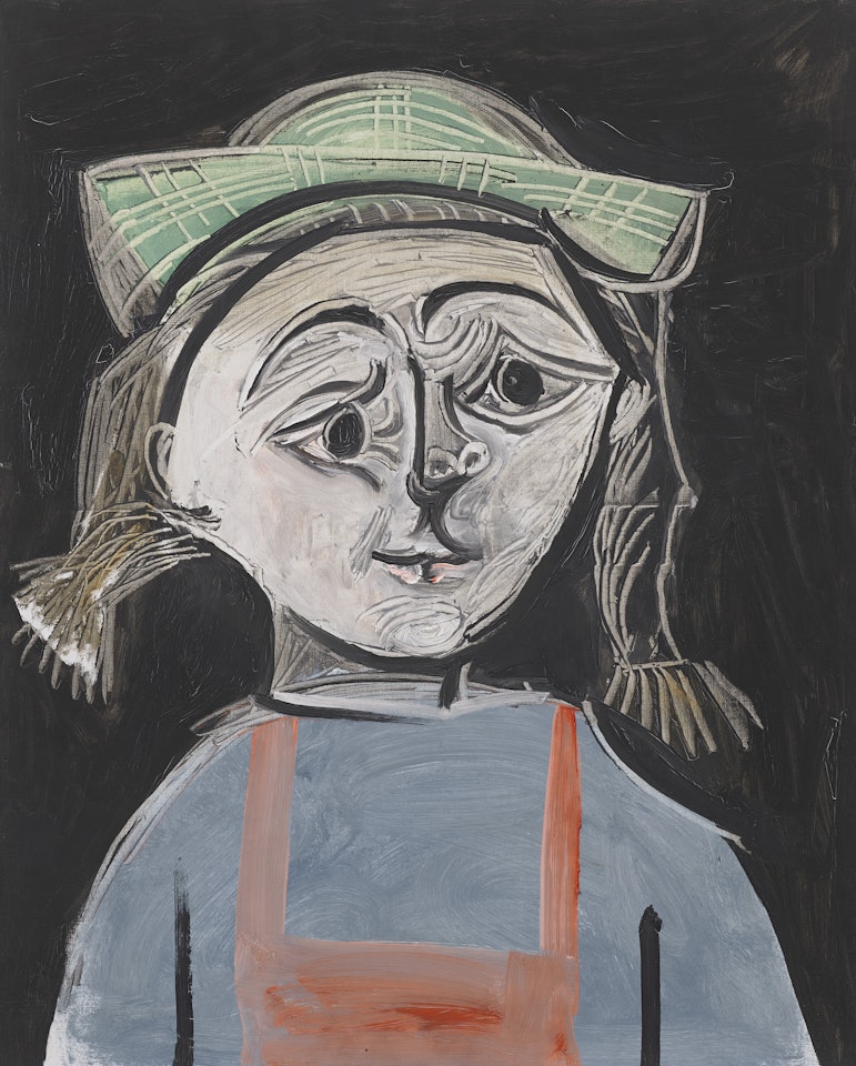 Fillette aux nattes et au chapeau vert by Pablo Picasso