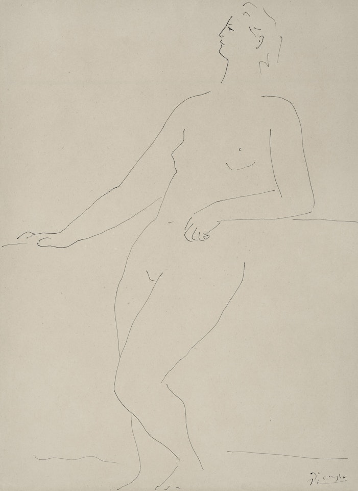 Femme nue debout appuyée by Pablo Picasso