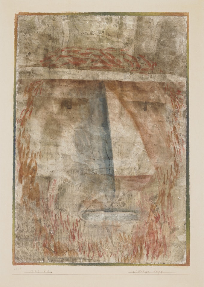 Rotbärtiger Kopf by Paul Klee