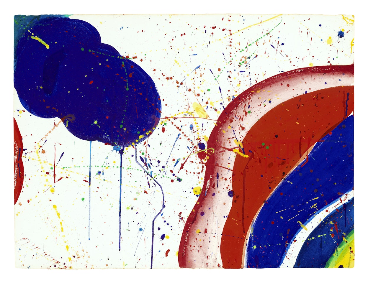 Rainbow (Blue Red) by Sam Francis