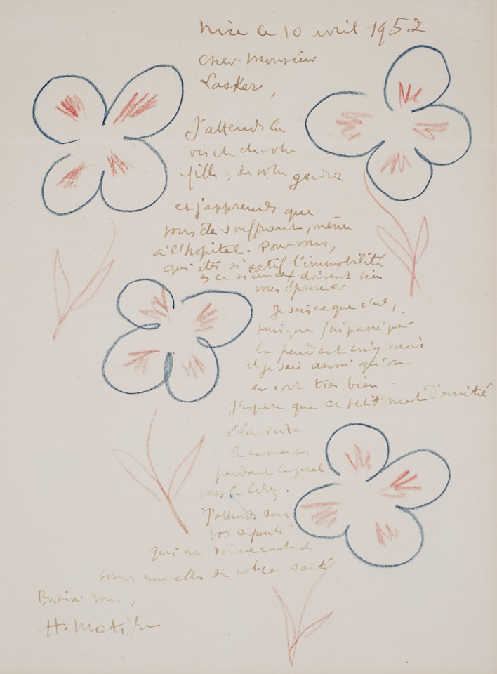Lettre illustrée adressée à Monsieur Lasker by Henri Matisse