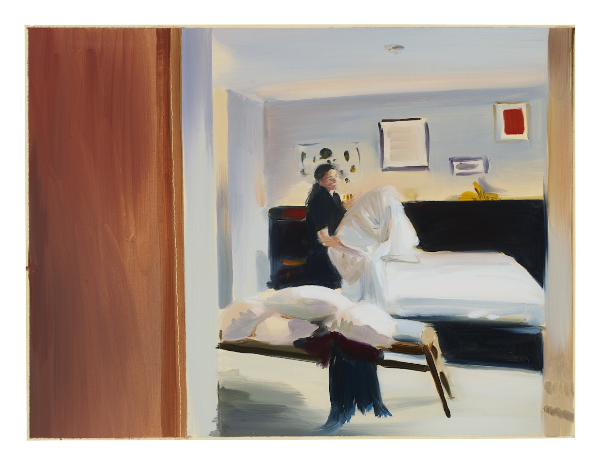 Study for Bedding, Room 44 by Caroline Walker
