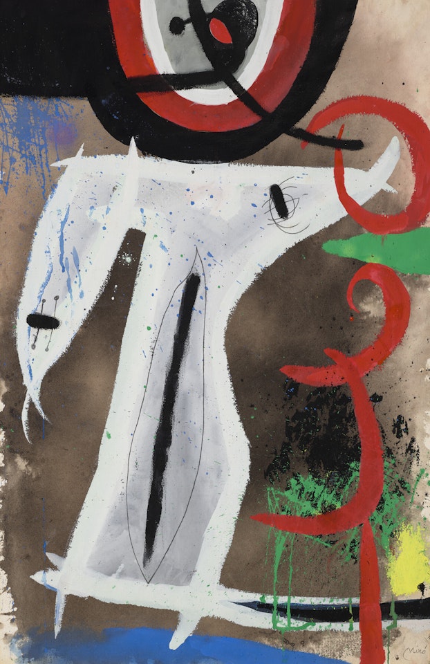 Femme entourée d'oiseaux by Joan Miró