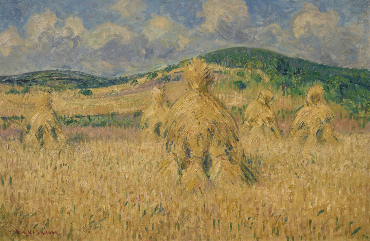 La moisson, environs de Louviers, Eure by Gustave Loiseau
