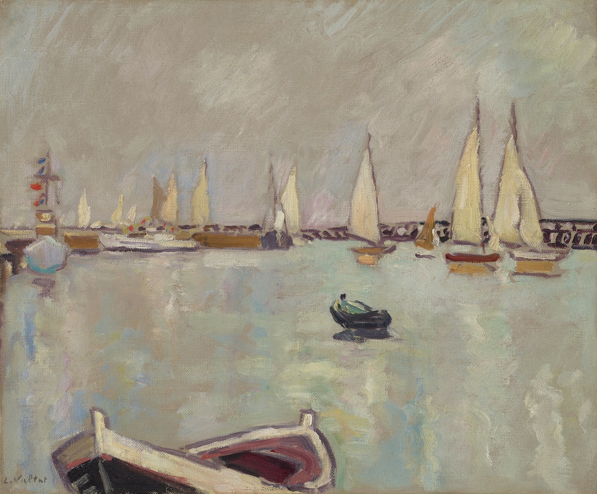 Barques et voiliers à Ouistreham by Louis Valtat