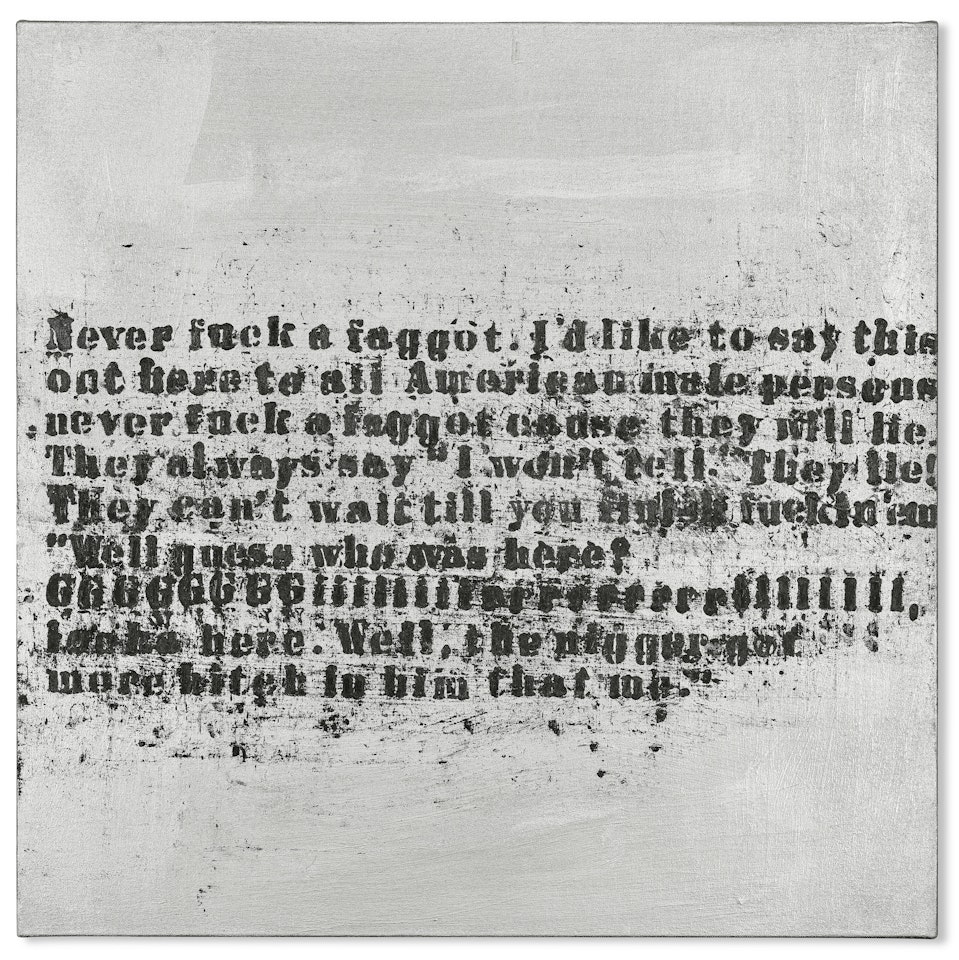 Silver More Bitch Than Me #1 by Glenn Ligon