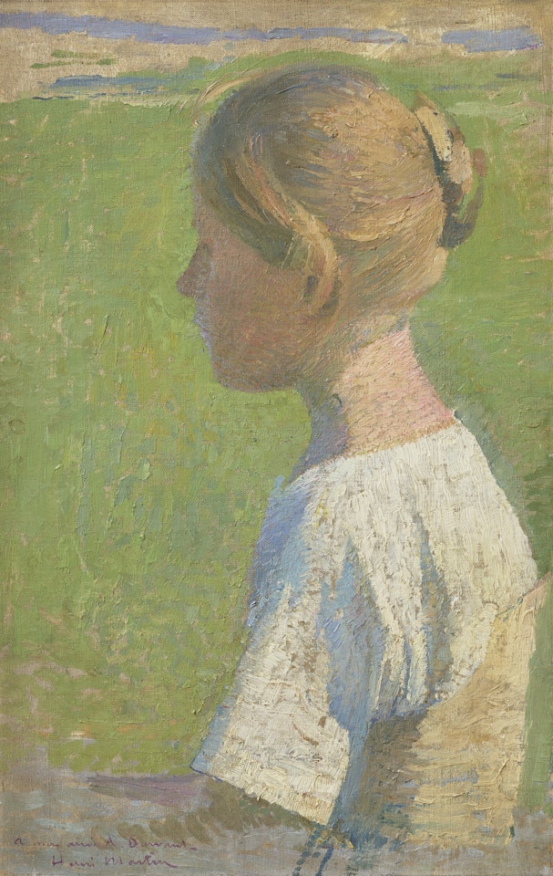Jeune femme de profil by Henri Martin