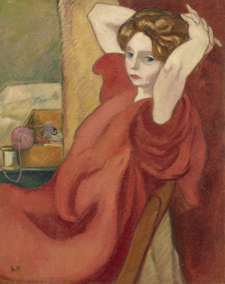 Portrait de Mme Valtat les mains derrière la tête by Louis Valtat
