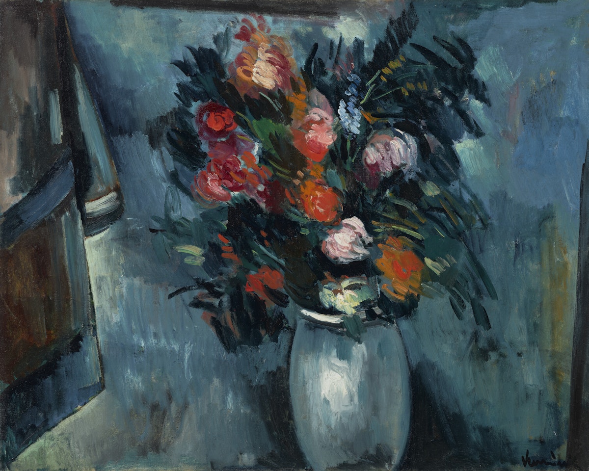 Fleurs dans un vase bleu by Maurice de Vlaminck