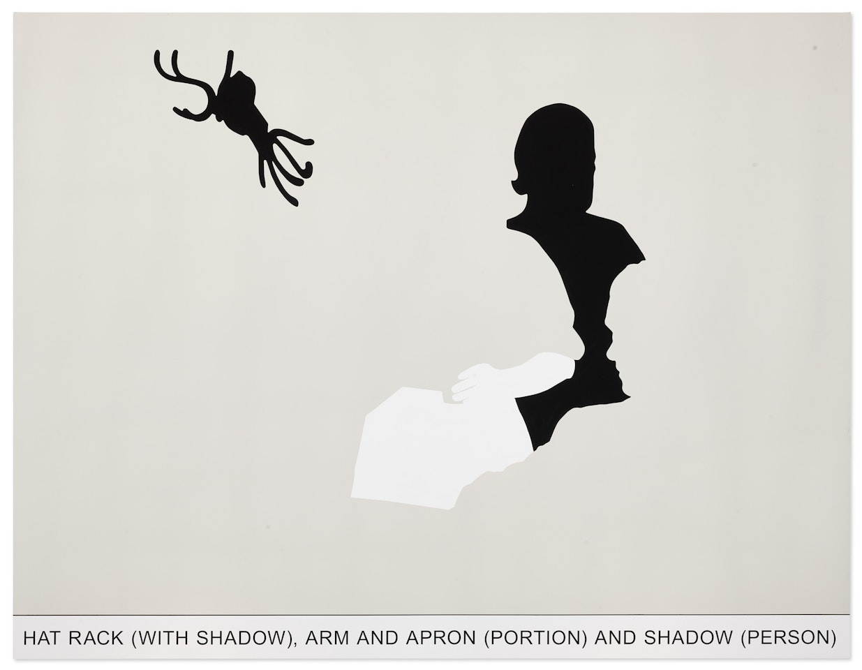 Sediment: Hat Rack (with Shadow), Arm and Apron (Portion) and Shadow (Person) by John Baldessari