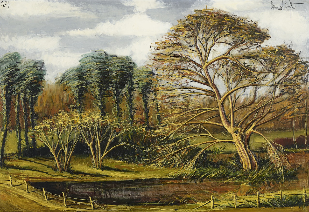 Villiers, la mare et le grand saule by Bernard Buffet