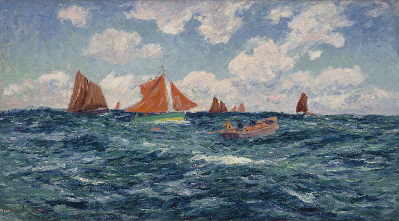 Pêcheurs au large by Henry Moret