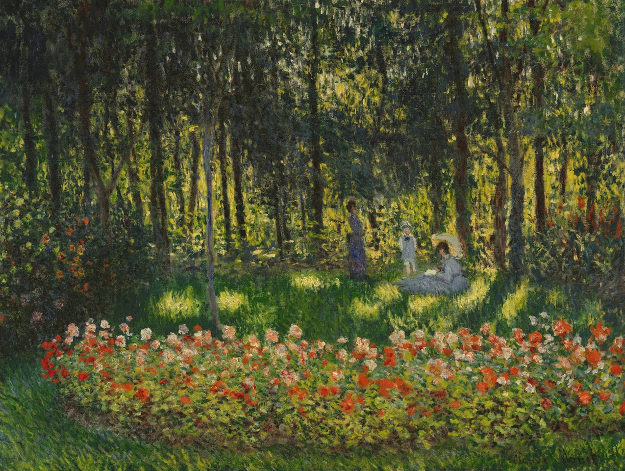 Au jardin, la famille de l’artiste by Claude Monet