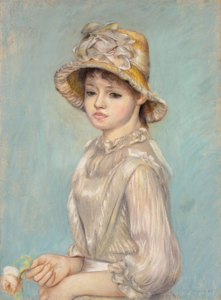 Jeune fille à la rose by Pierre-Auguste Renoir