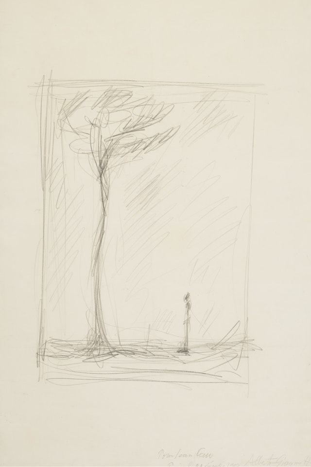 Homme et arbre by Alberto Giacometti