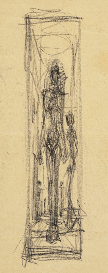 Nu debout (recto); Personnages (verso) by Alberto Giacometti