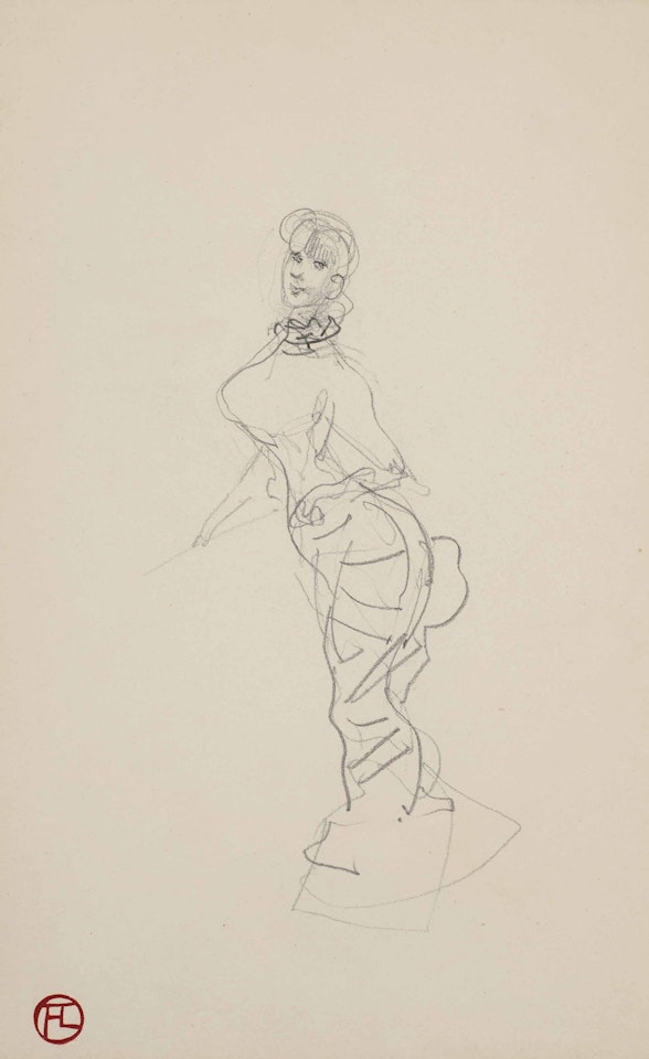 Femme debout (recto); Deux femmes debout (verso) by Henri de Toulouse-Lautrec