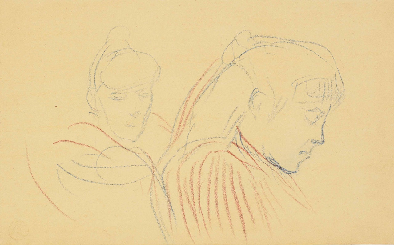 Deux têtes de femme by Henri de Toulouse-Lautrec