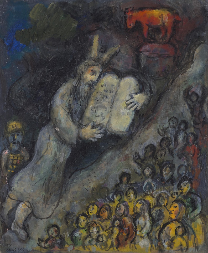 Moïse et le veau d’Or by Marc Chagall