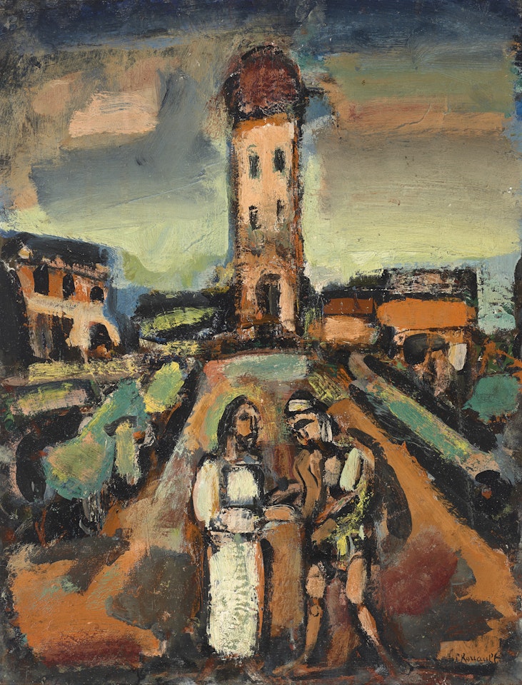 Christ et pauvre by Georges Rouault