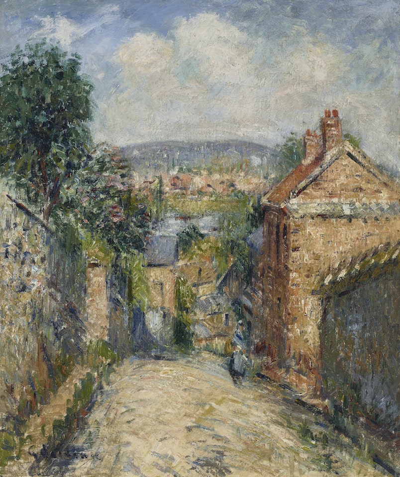 La rue Thuringe, Bonsecours, Rouen by Gustave Loiseau