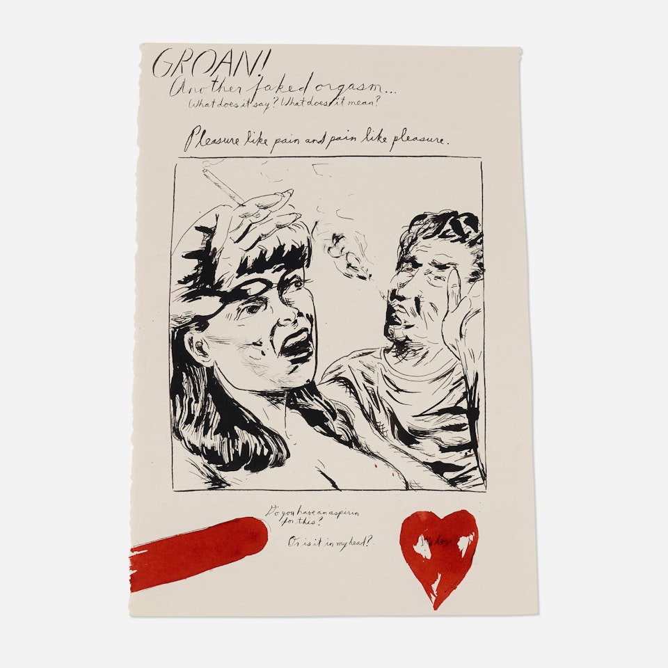 Untitled (GROAN! Another faked orgasm...) by Raymond Pettibon