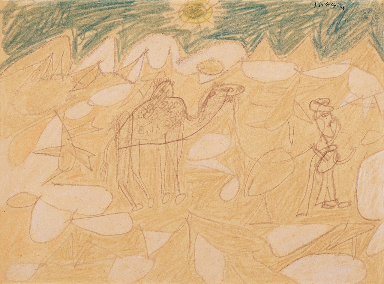 Chameau et Chamelier by Jean Dubuffet