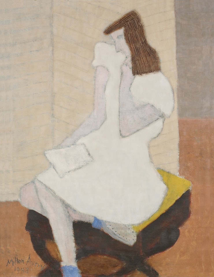 Girl in White Dress by Milton Avery