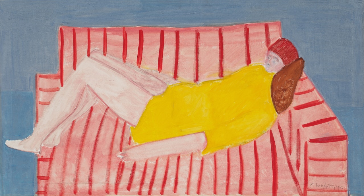 Striped Couch by Milton Avery