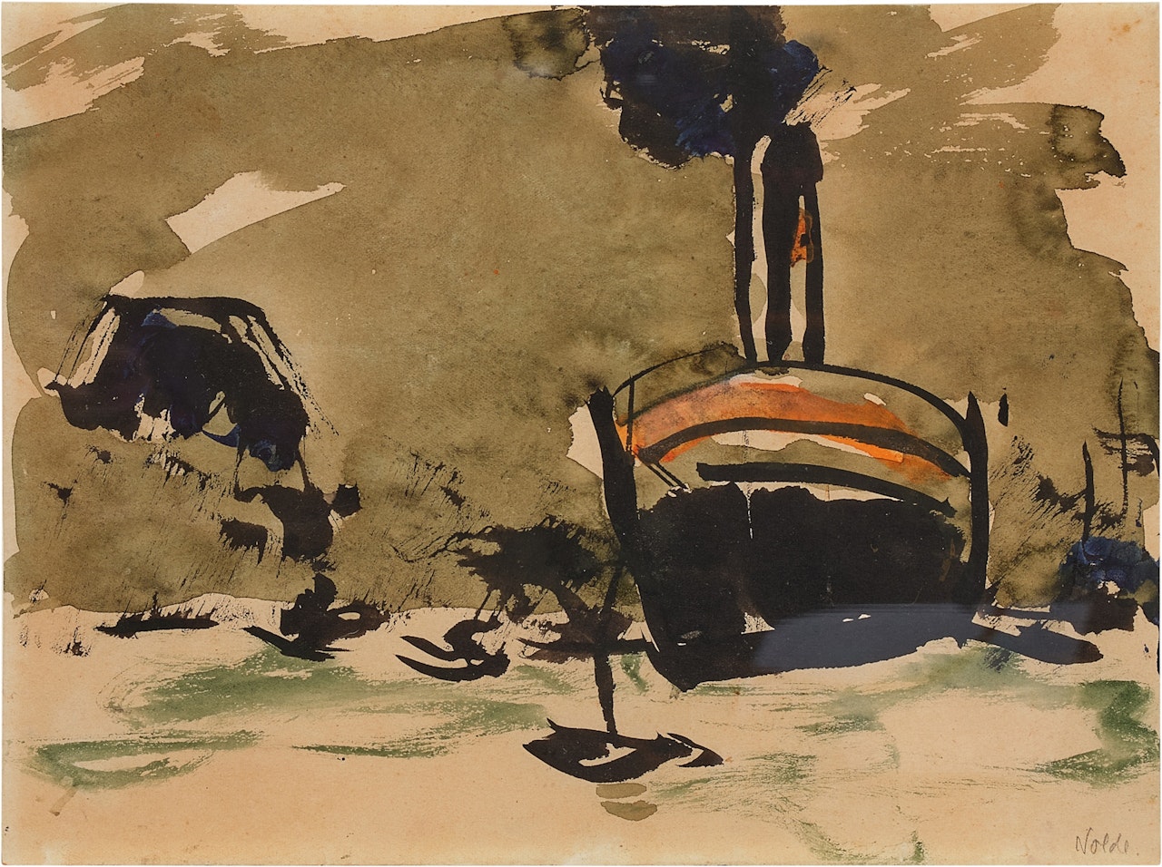 Grosse Dampfer (Big Steamers) by Emil Nolde