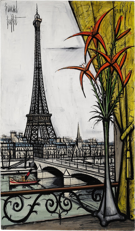 La Tour Eiffel et les liliums by Bernard Buffet