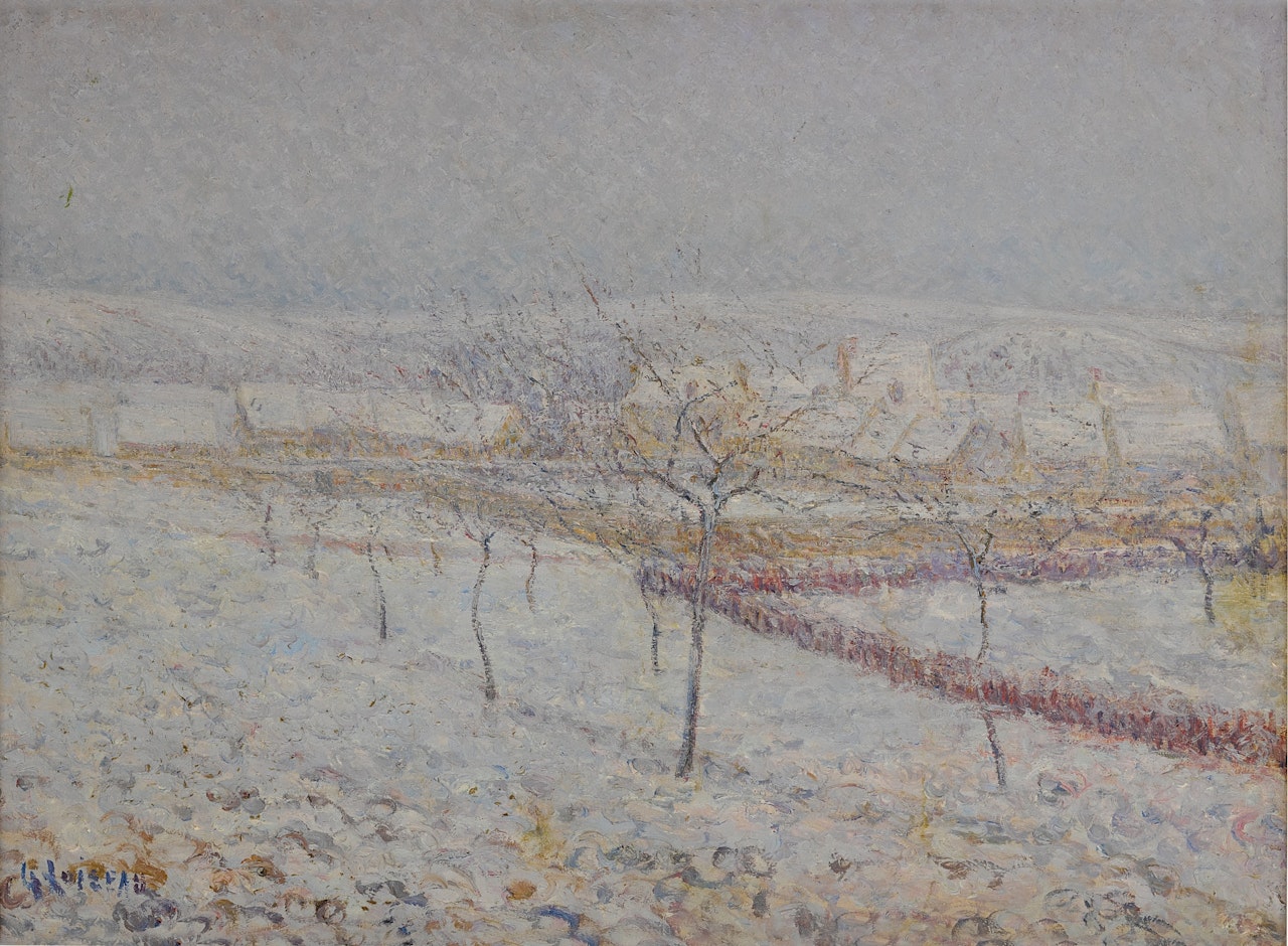 Effet de neige, Pont de l'Arche by Gustave Loiseau