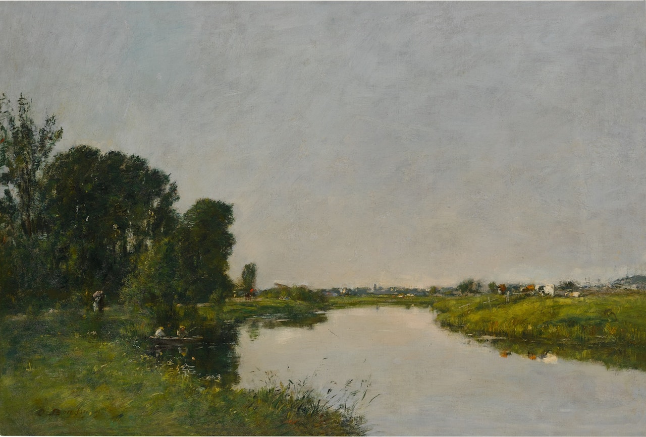 La Touques à Saint-Arnoult by Eugène Boudin