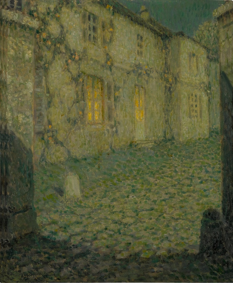 La Maison aux roses, clair de lune by Henri Le Sidaner