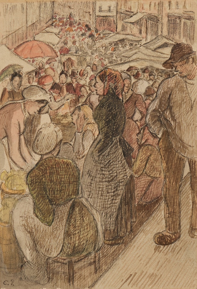 Scène de marché by Camille Pissarro