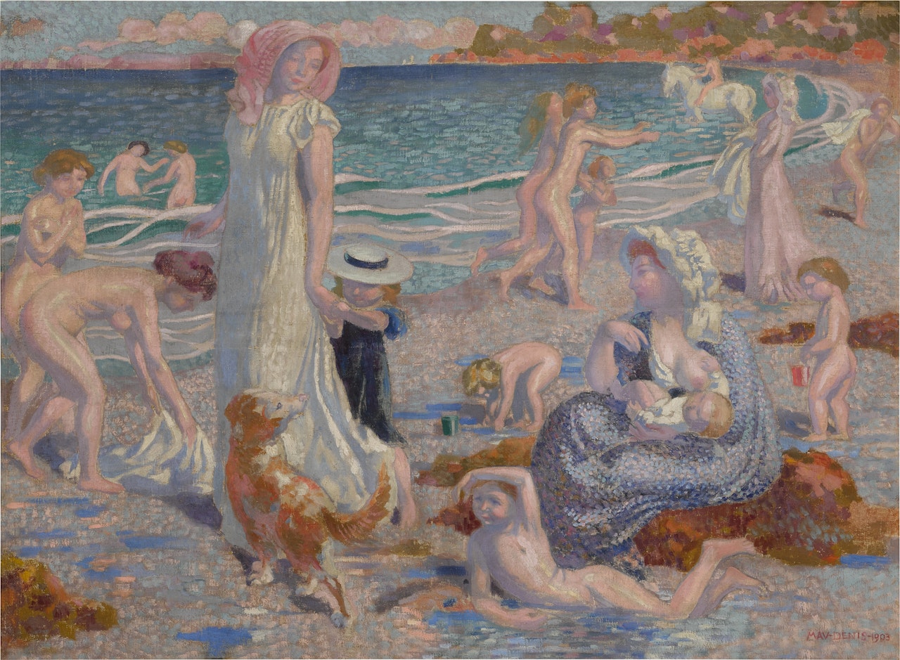 La Plage à l'épagneul by Maurice Denis