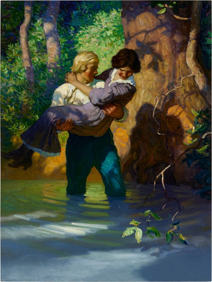 Don't let me fall," she begged by Newell Convers Wyeth