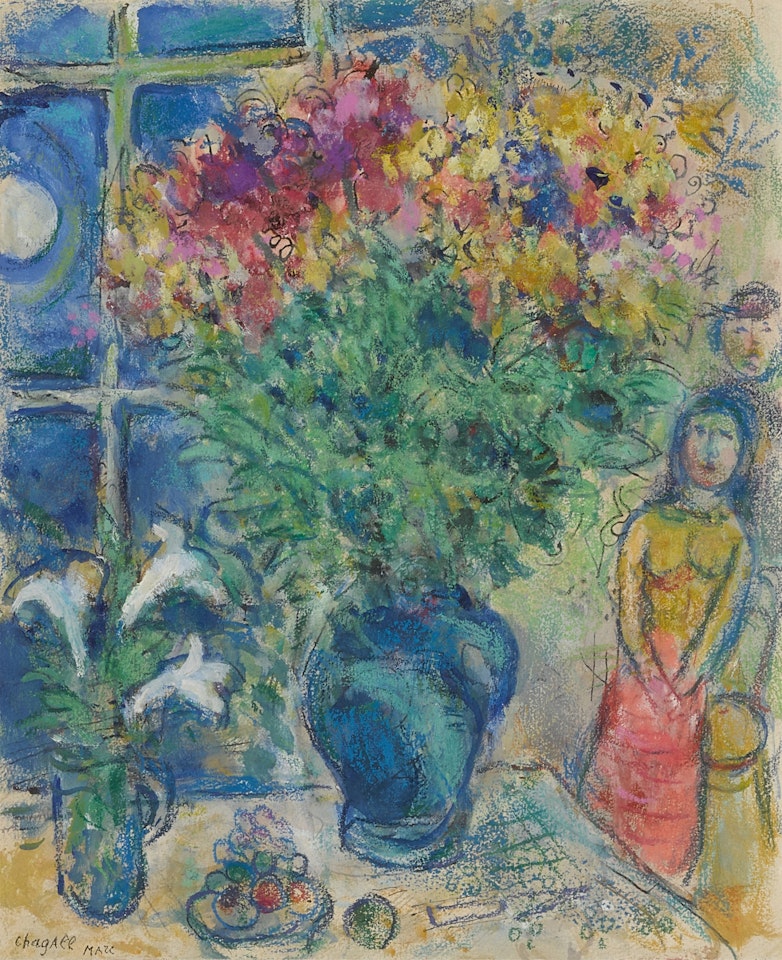 Bouquet devant la fenêtre by Marc Chagall