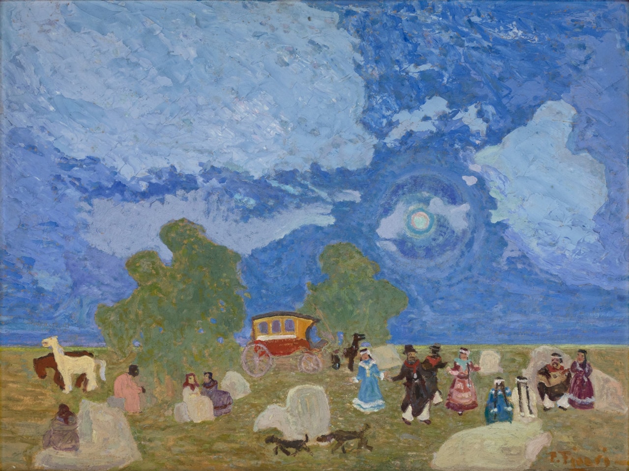 Alto en el campo by Pedro Figari