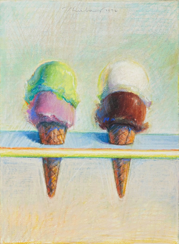 Two Double Deckers by Wayne Thiebaud