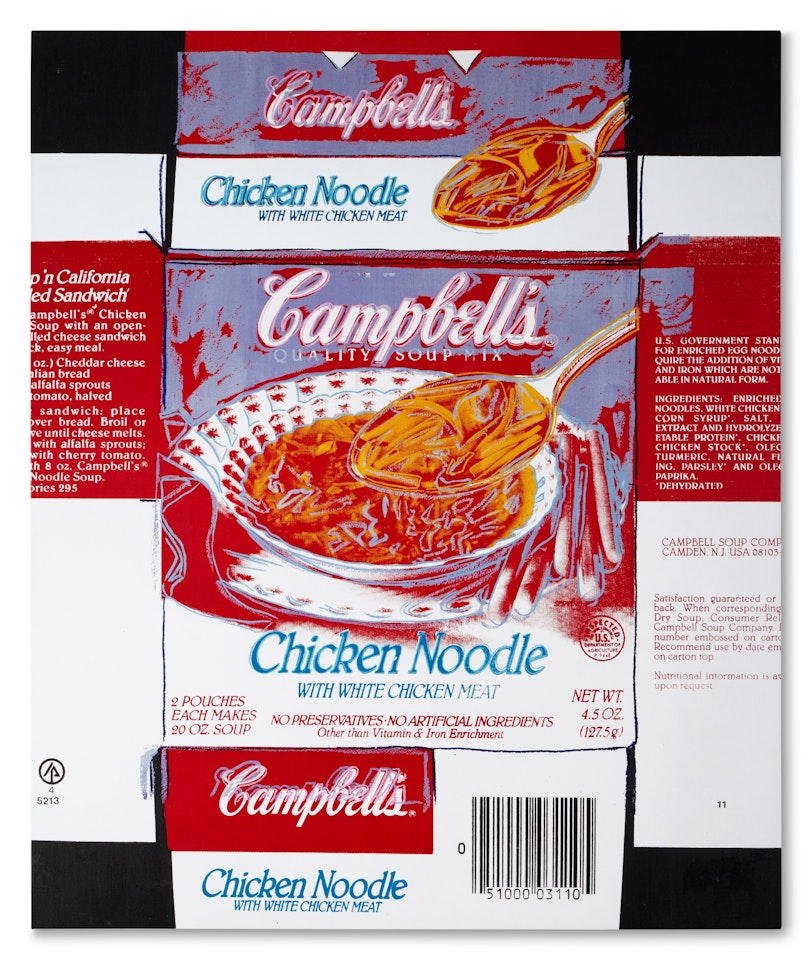 Campbell's Chicken Noodle Soup Box by Andy Warhol