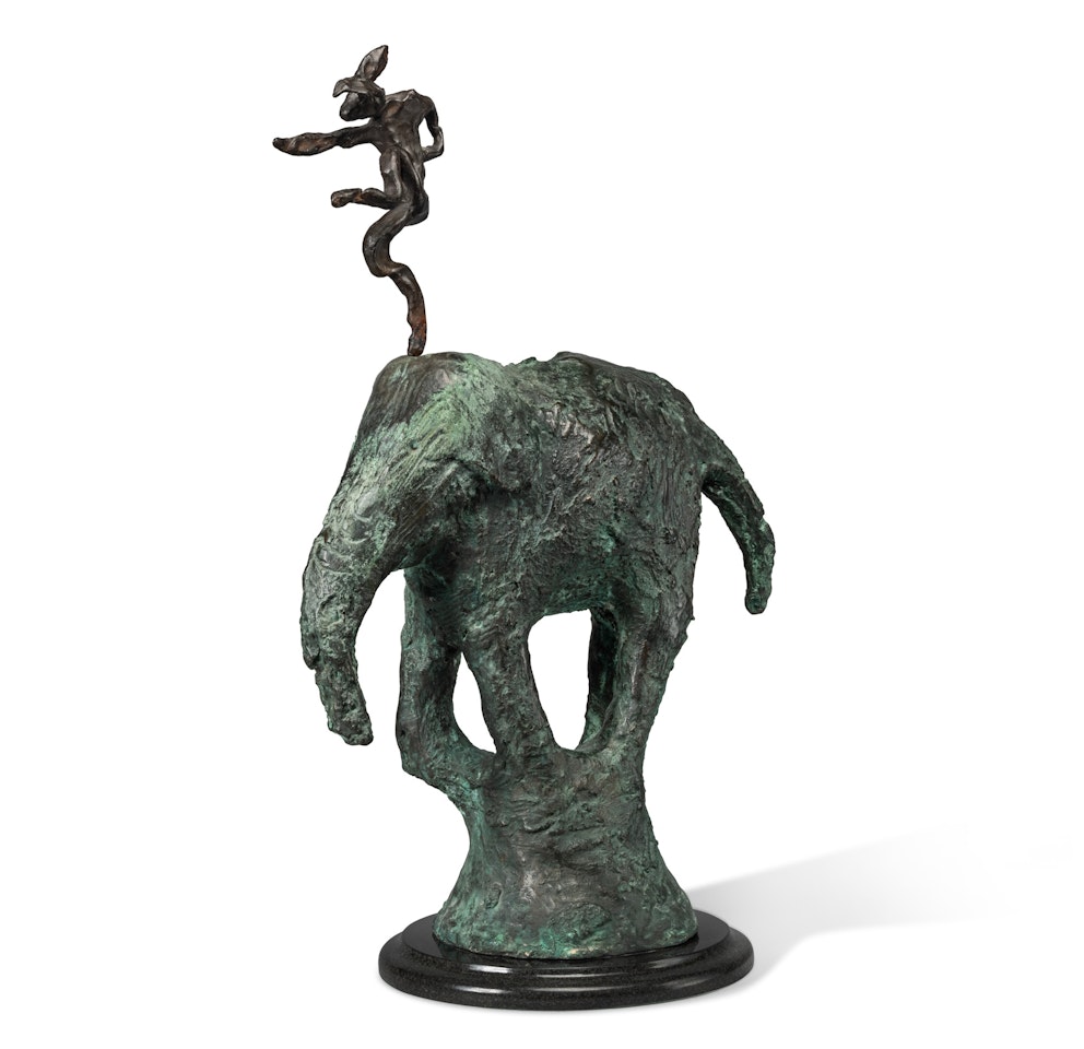 Hare on Elephant by Barry Flanagan