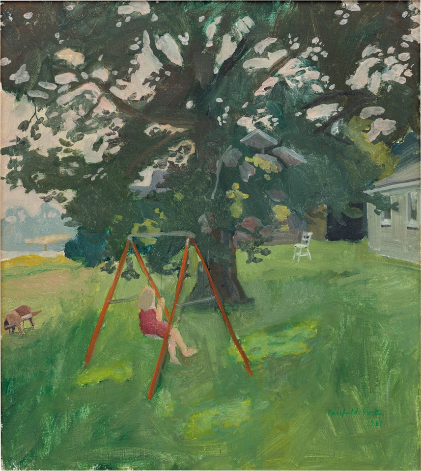 Girl on a Swing (Swinging Before Supper) by Fairfield Porter