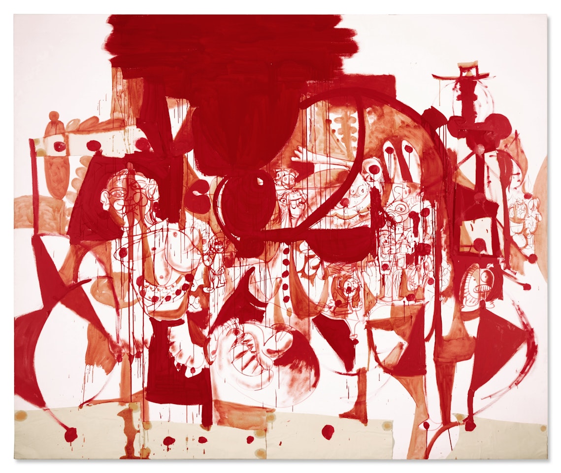Big Red Abstraction by George Condo