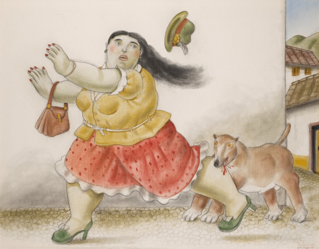 Woman Bitten by a Dog by Fernando Botero