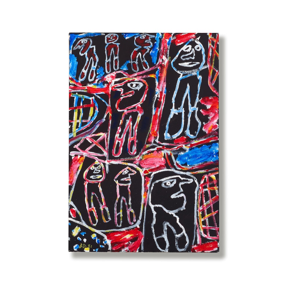 Site Avec 8 Personnages (E39) by Jean Dubuffet
