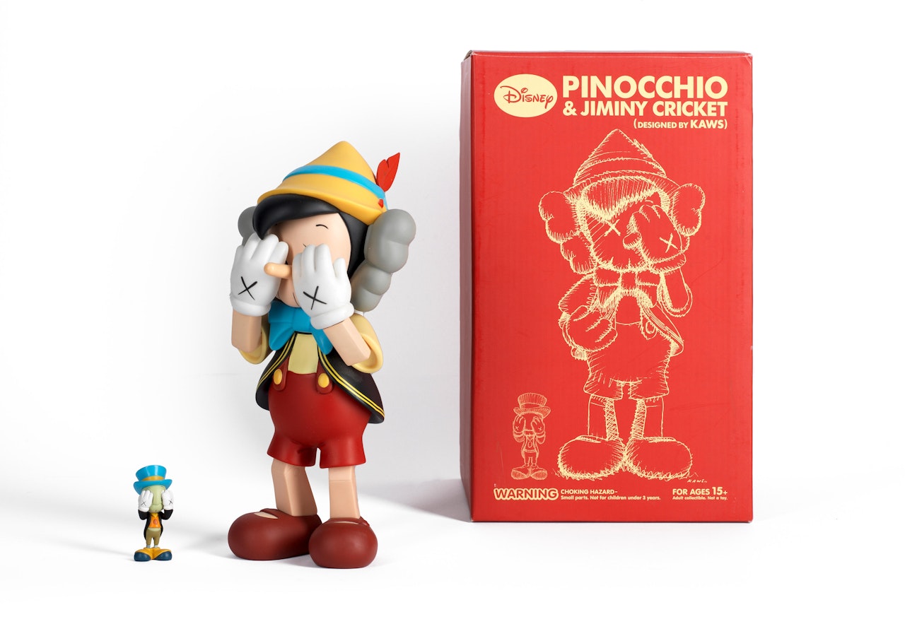 Pinocchio and Jiminy Cricket by Kaws